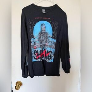 The Shining Long Sleeve Graphic Tee - Black with Blue & Red Print